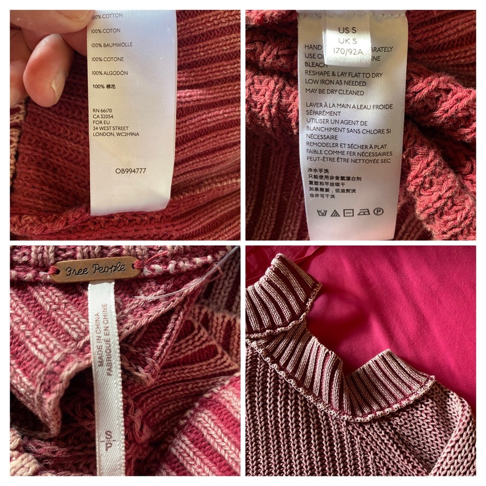 Free People NWOT Half Moon Sweater-All Washed Out💝 - Picture 7 of 8